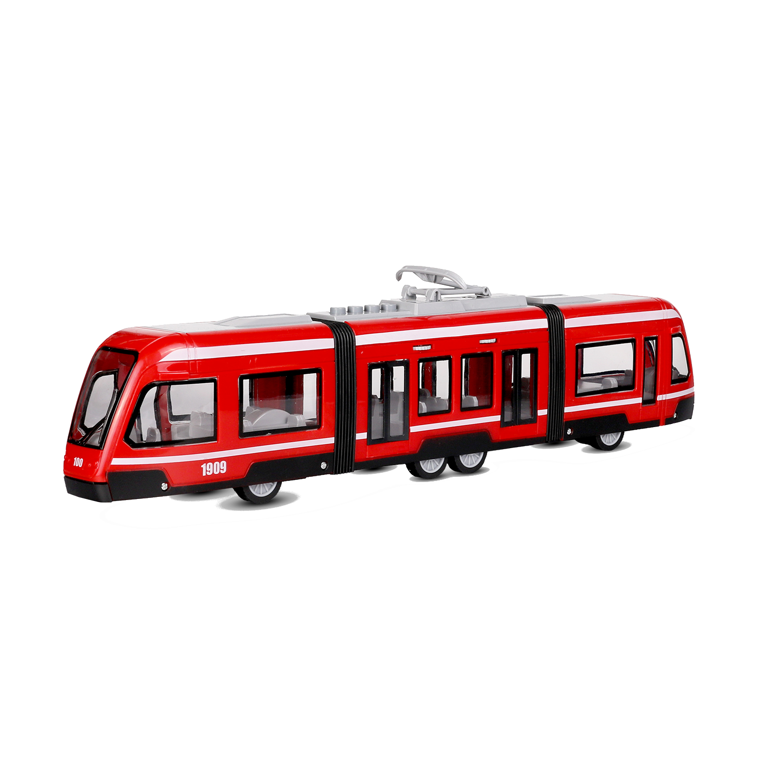 Трамвай игрушечный KID ROCKS 1:16 со звуком и светом инерционный— магазин-салютов.рус